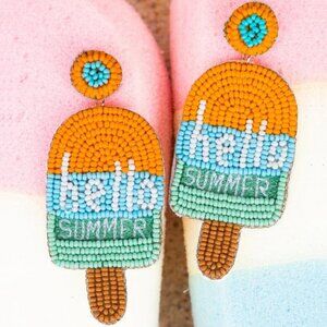 VIOLA Hello‎ Summer Popsicle Seed Bead Earrings NWT